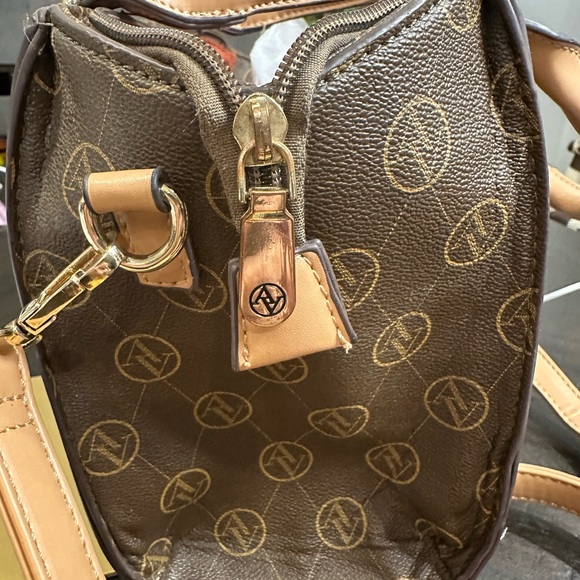 Adrienne Vittadini Brown and Tan Satchel - Picture 5 of 10